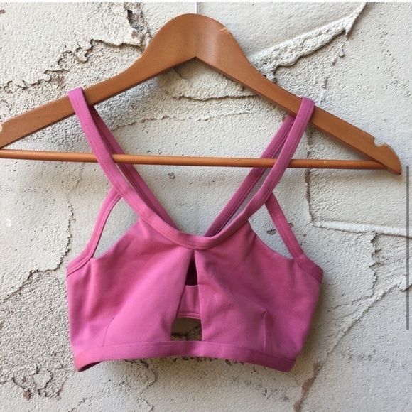 RARE Bombshell Sportswear SET Sexy Back Leggings and Bra Blush Size XS - Picture 7 of 12